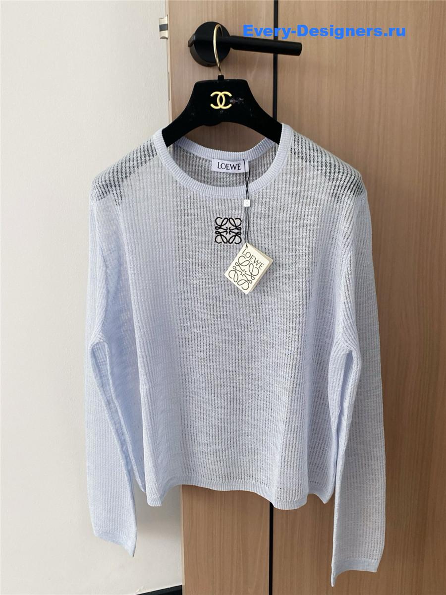 L0ew* light blue embroidered long sleeve