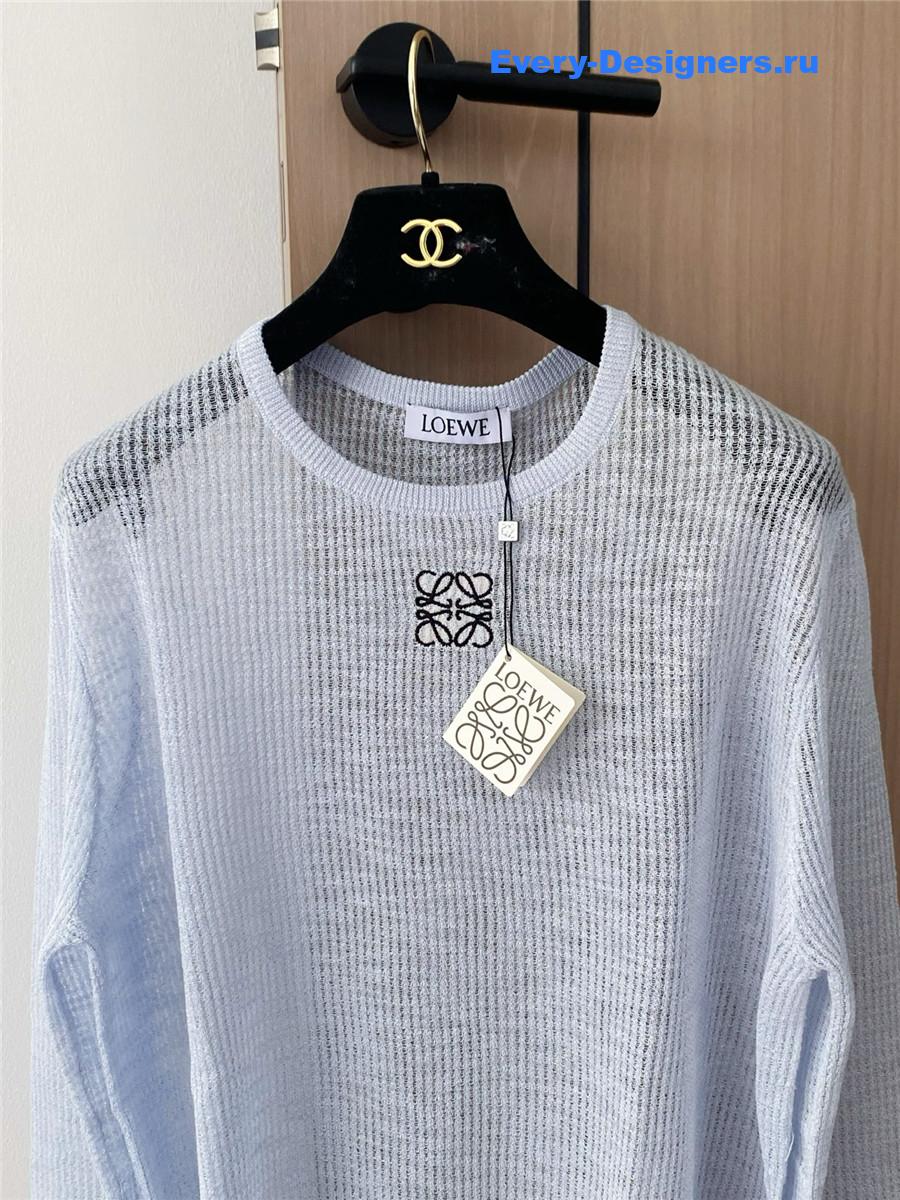 L0ew* light blue embroidered long sleeve
