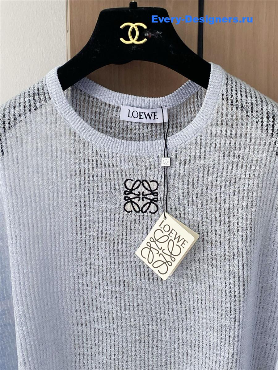 L0ew* light blue embroidered long sleeve