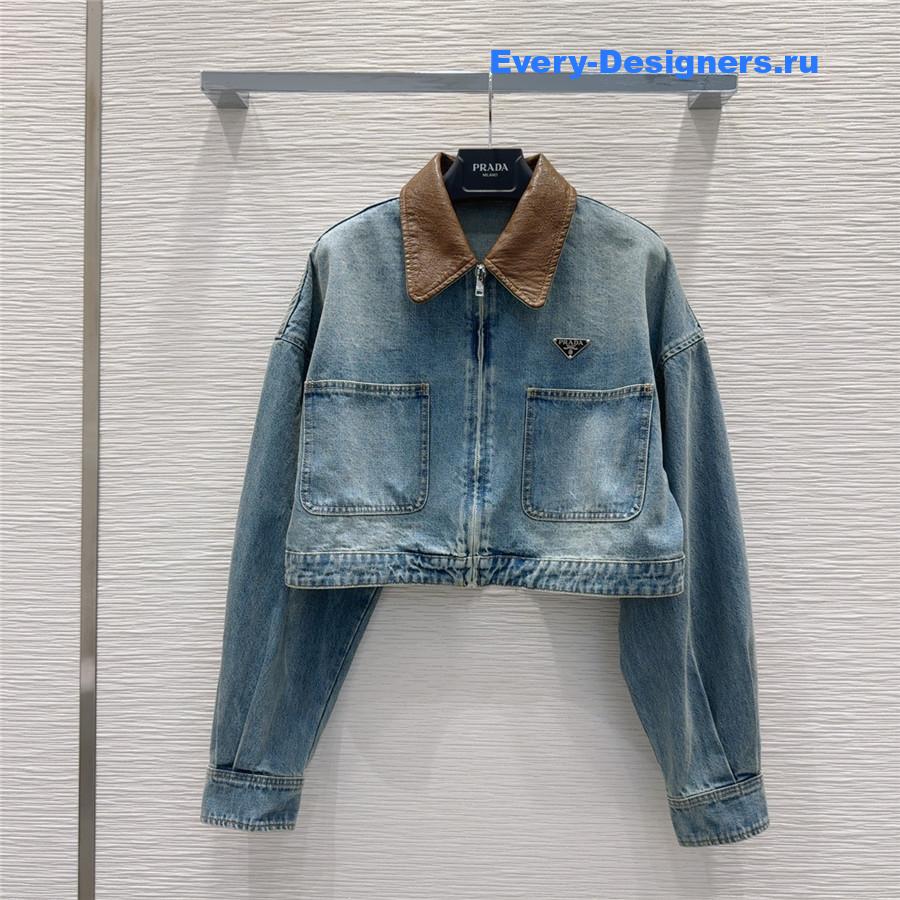 Pra*a cropped denim jacket for women