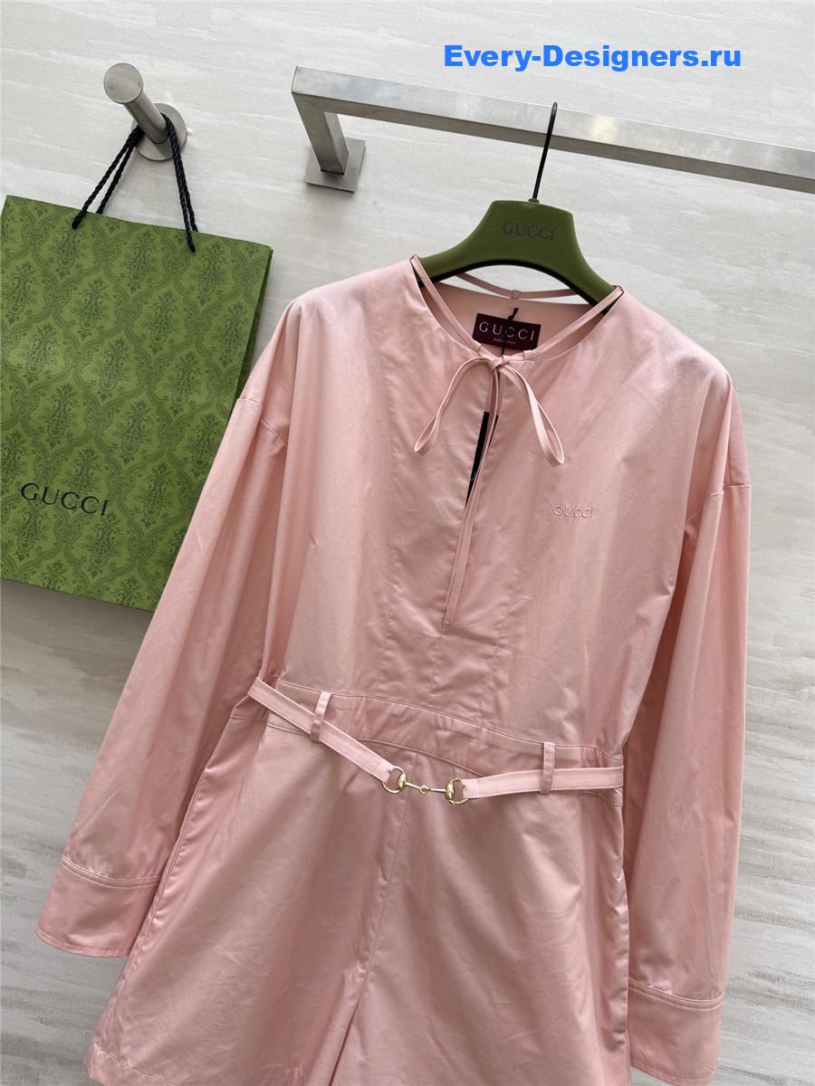 Gvc*1 pink lace-up jumpsuit