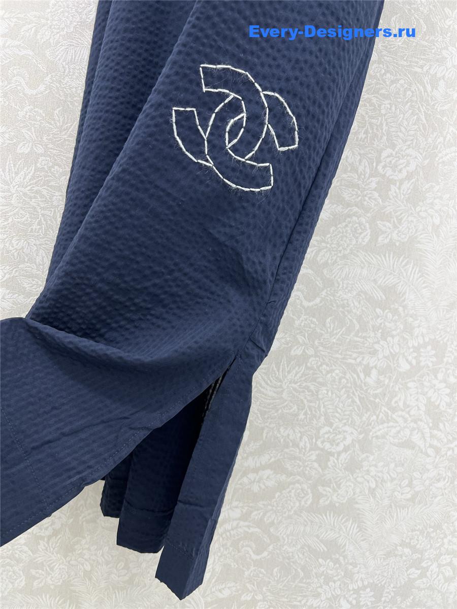 Ch**el dark blue slit skirt