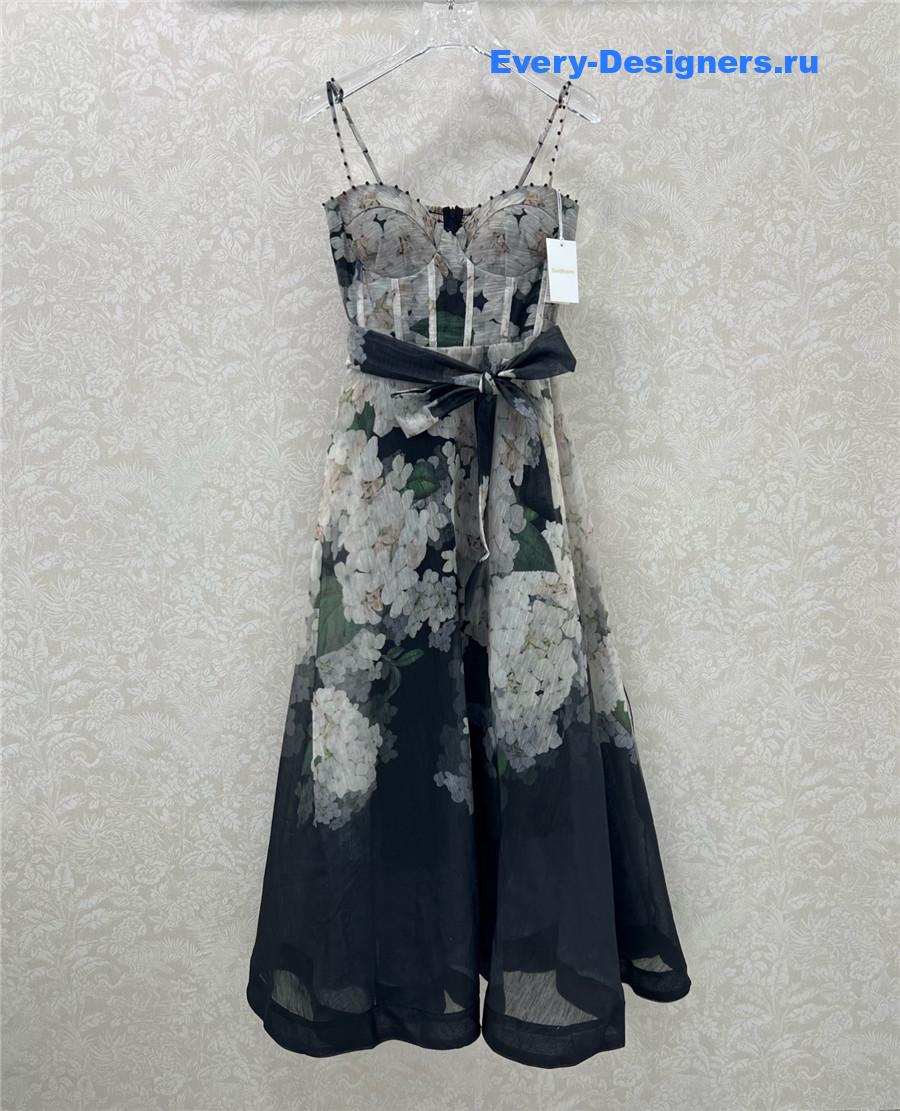 Zimm Dark Hydrangea Slip Dress