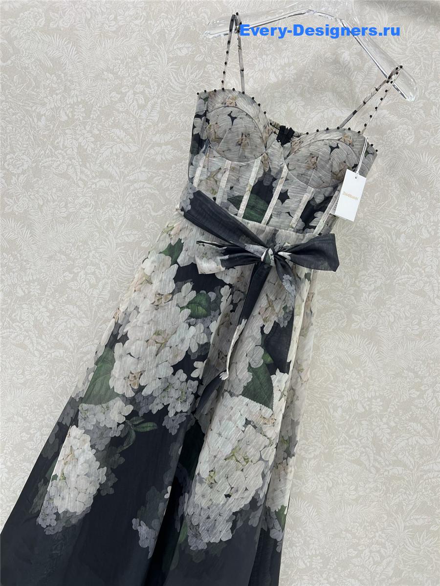 Zimm Dark Hydrangea Slip Dress