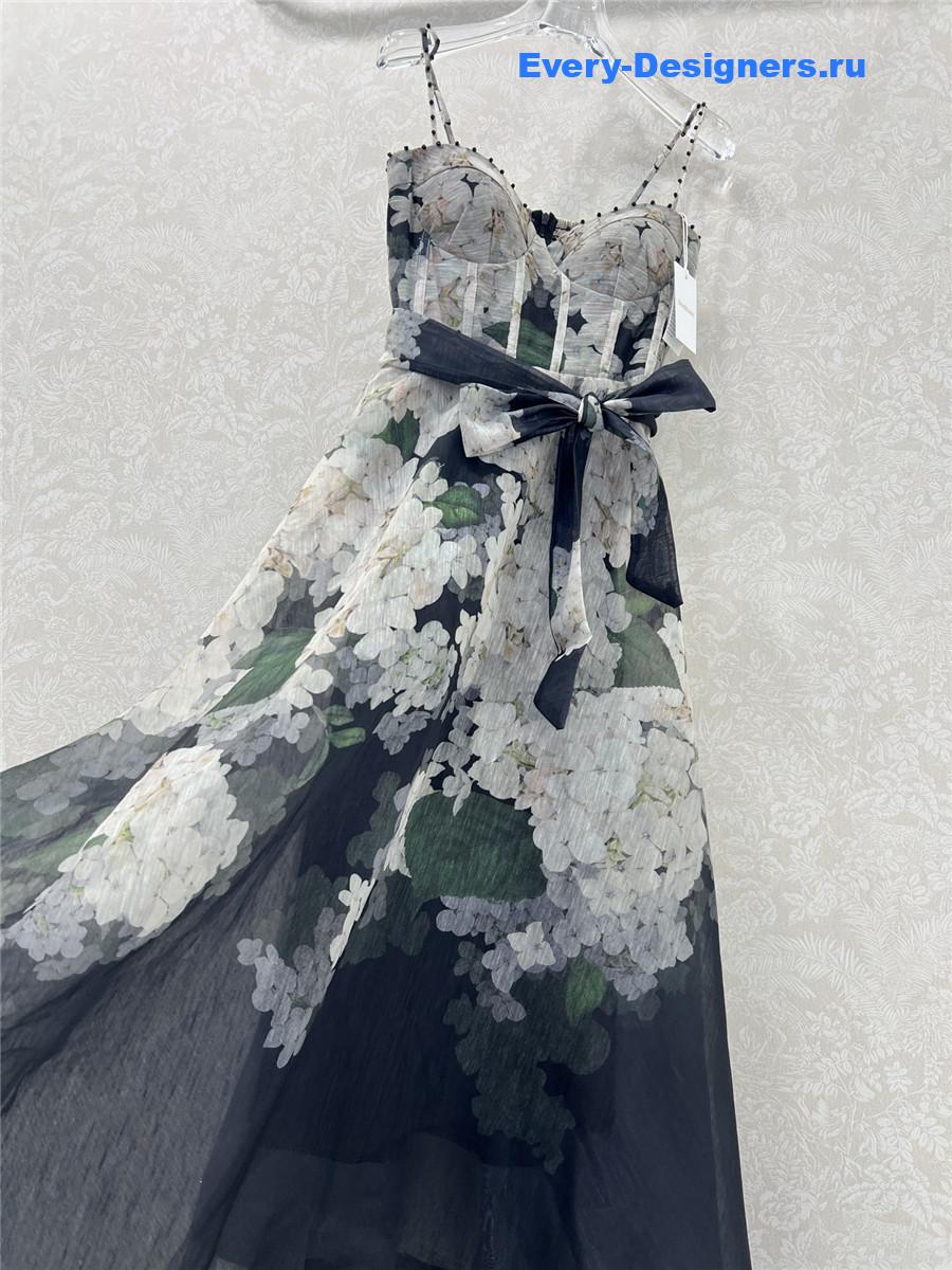 Zimm Dark Hydrangea Slip Dress