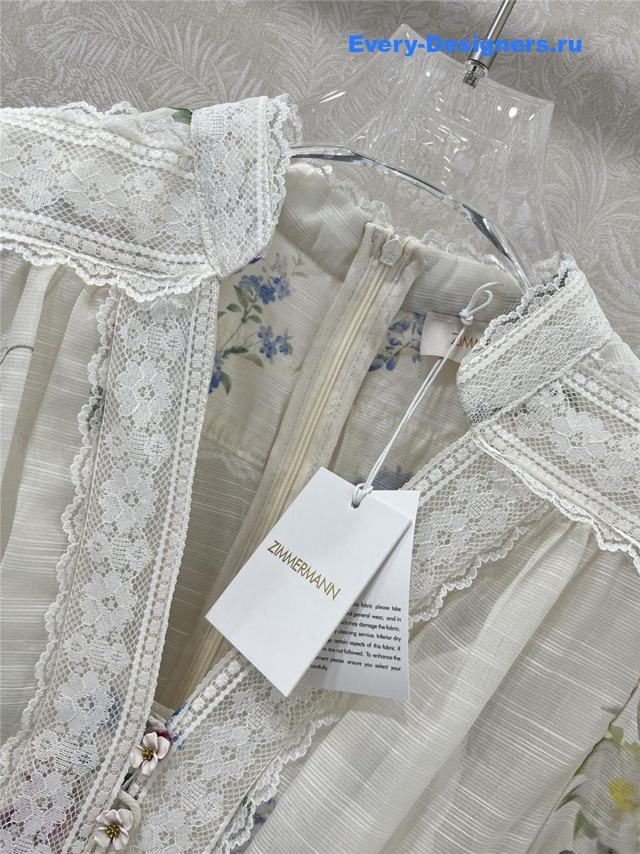 Zimm Printed Lantern Sleeve Dress