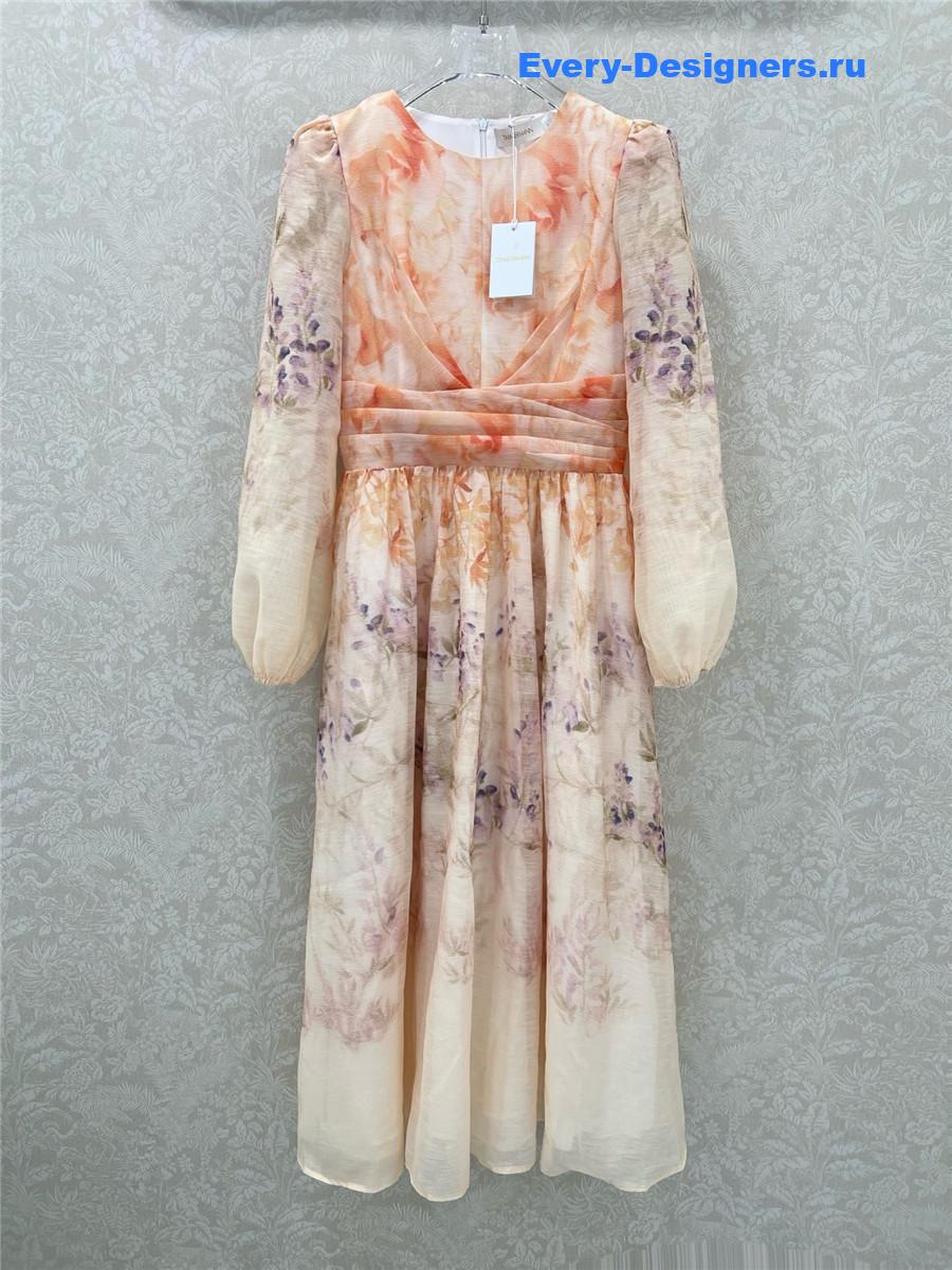 Zimm Floral Pleated Maxi Dress