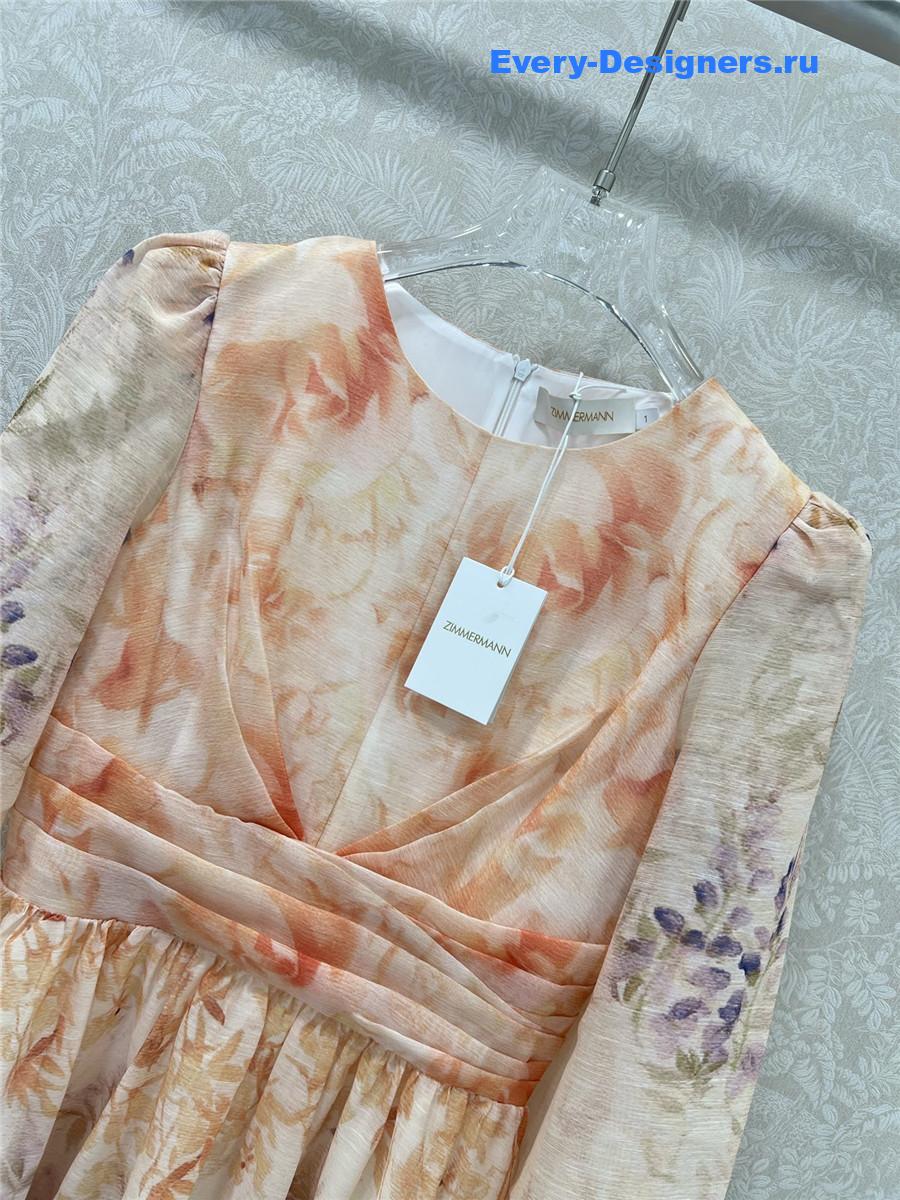 Zimm Floral Pleated Maxi Dress