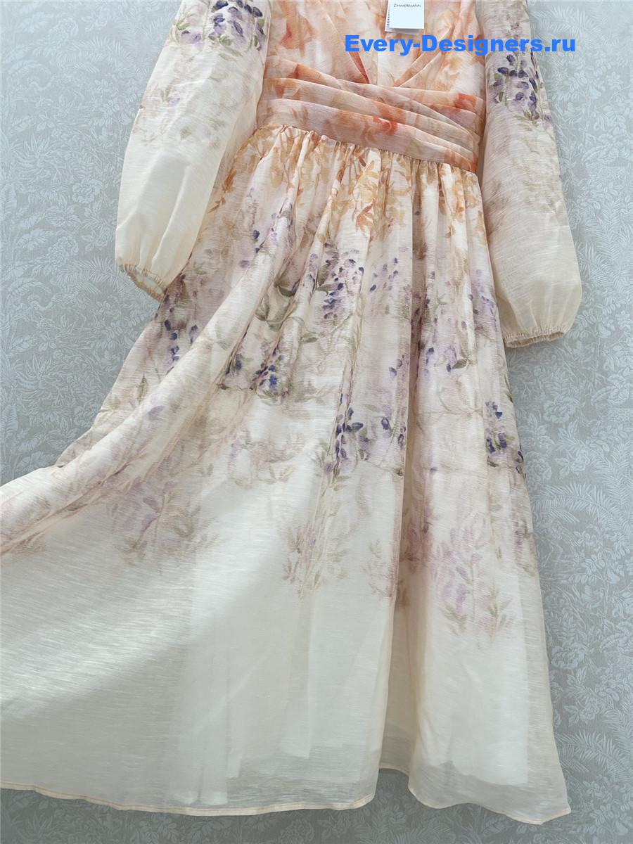 Zimm Floral Pleated Maxi Dress