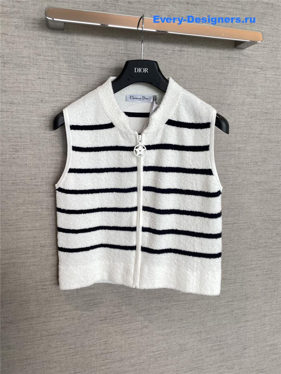 D10riviera striped terry vest