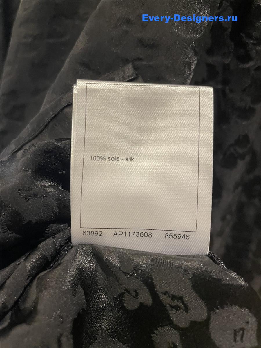 Ch**el black silk jacquard shirt