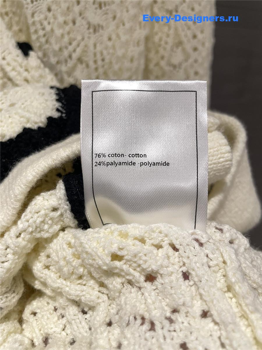 Ch**el white knit cardigan