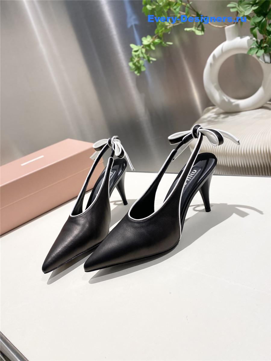 Miu Miu Black Kitten Heel Pumps