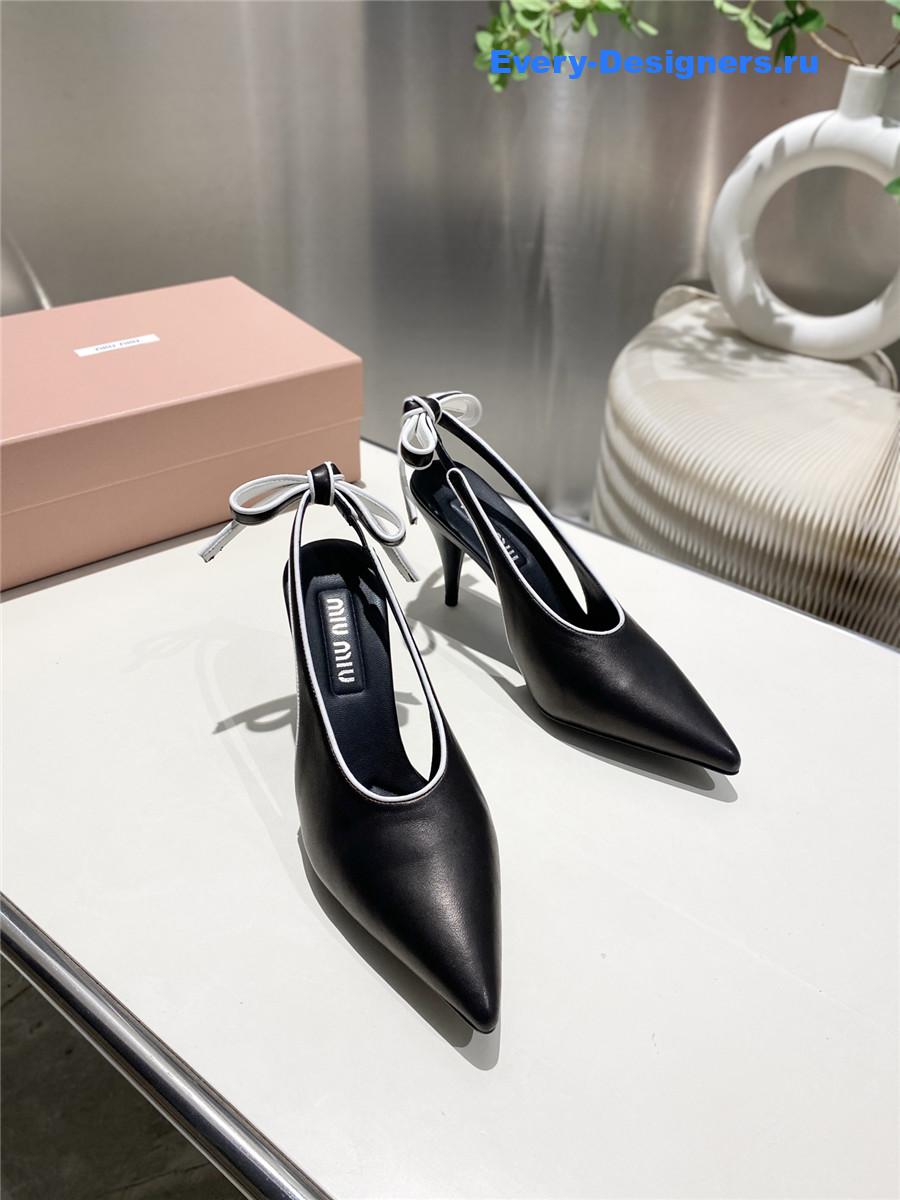 Miu Miu Black Kitten Heel Pumps