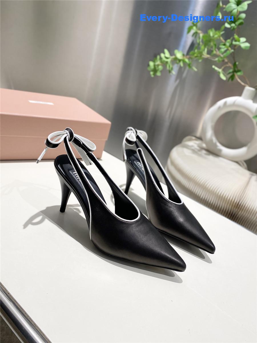 Miu Miu Black Kitten Heel Pumps