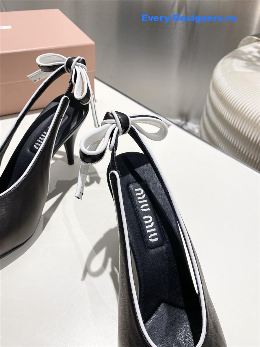 Miu Miu Black Kitten Heel Pumps