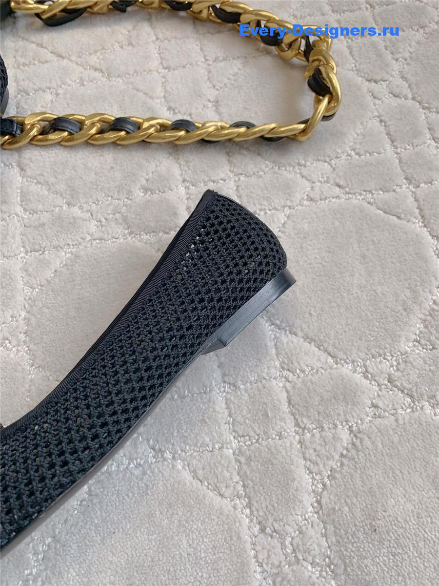 Ch**el black mesh flats