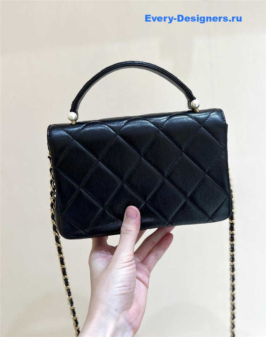 Ch**el black quilted lambskin bag