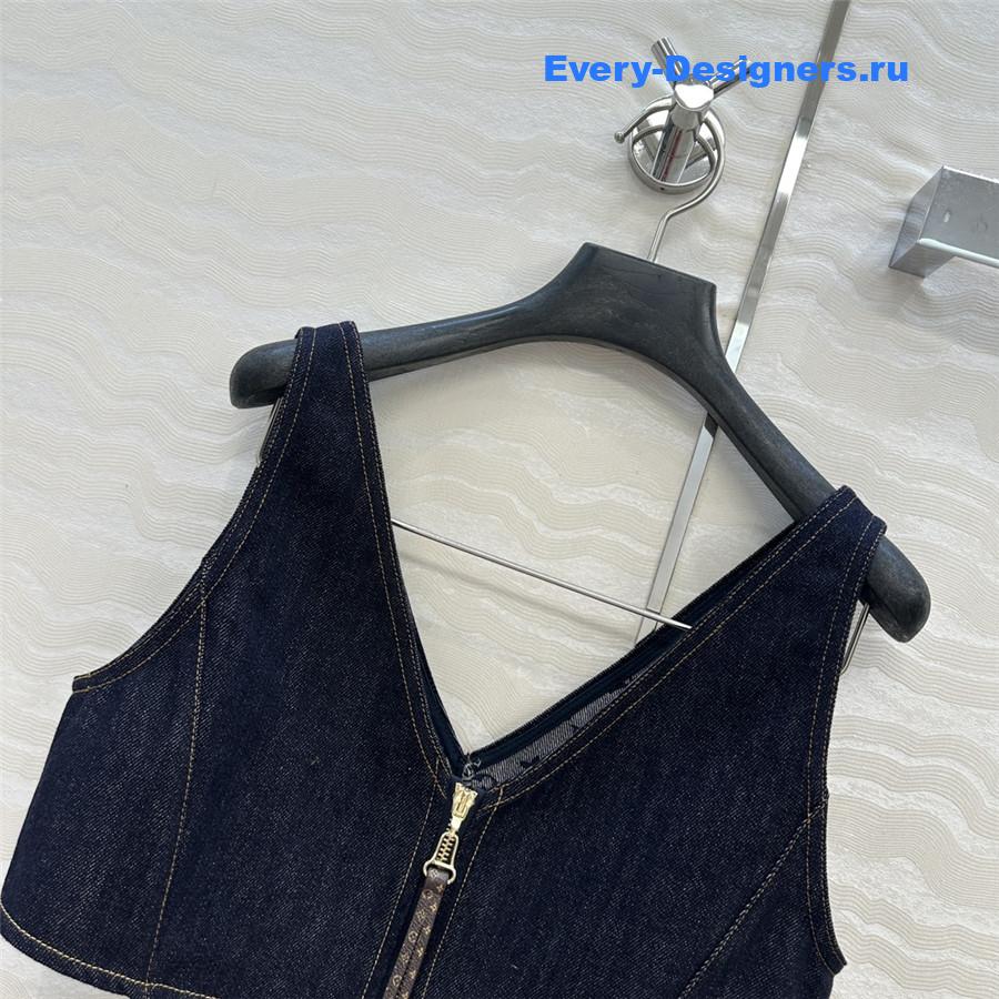 l0vis Vvtt0n denim crop top