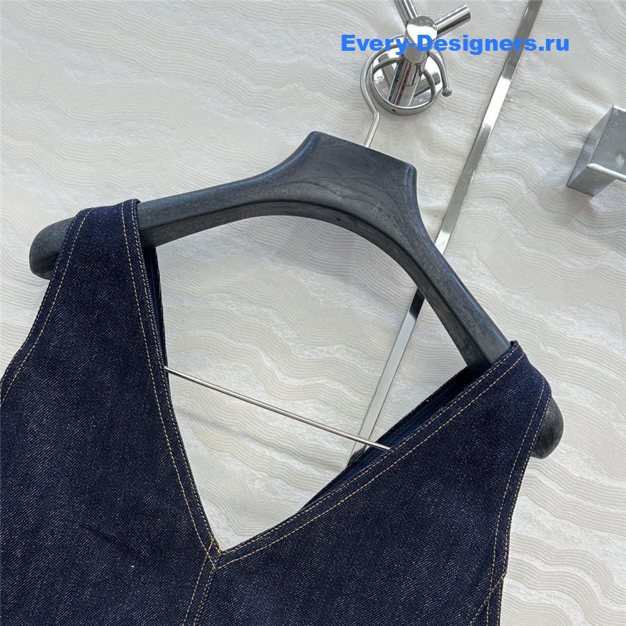 l0vis Vvtt0n denim crop top