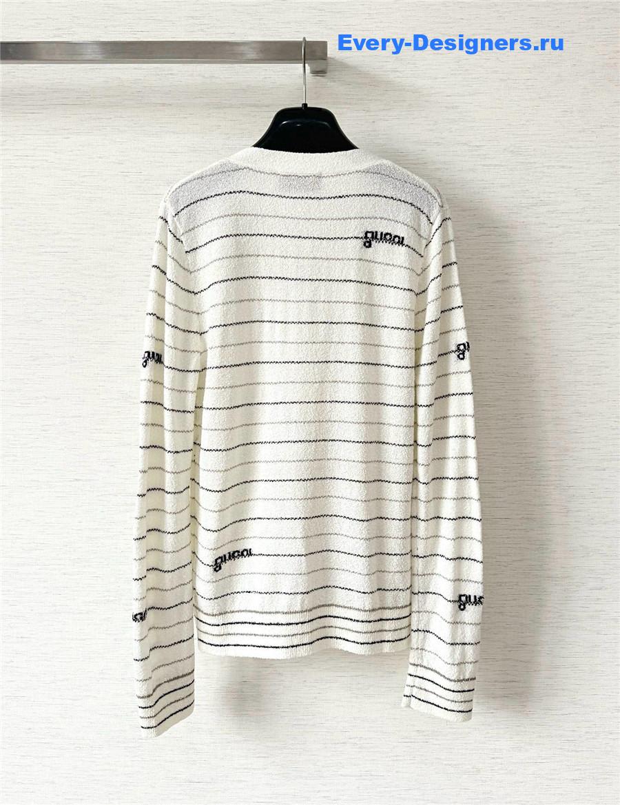 Gvc*1 striped wool cardigan