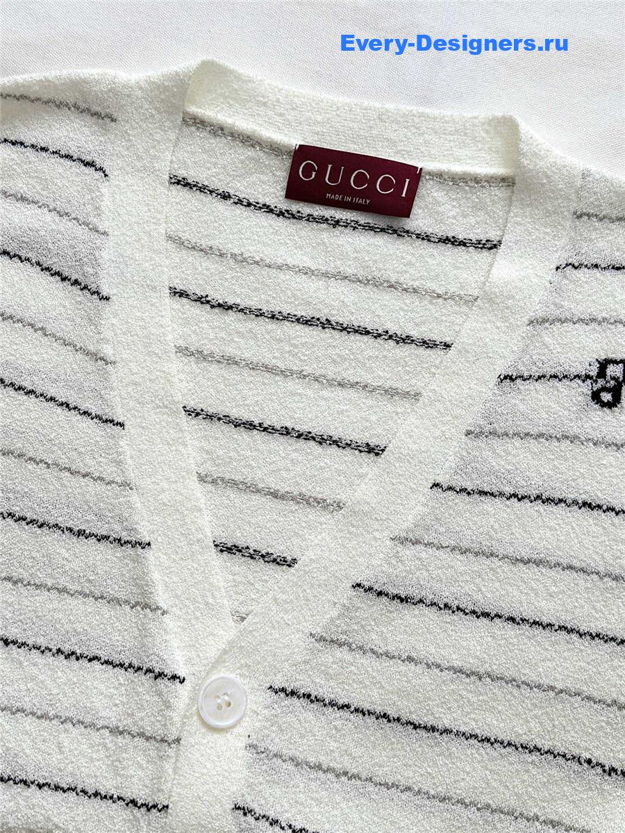 Gvc*1 striped wool cardigan