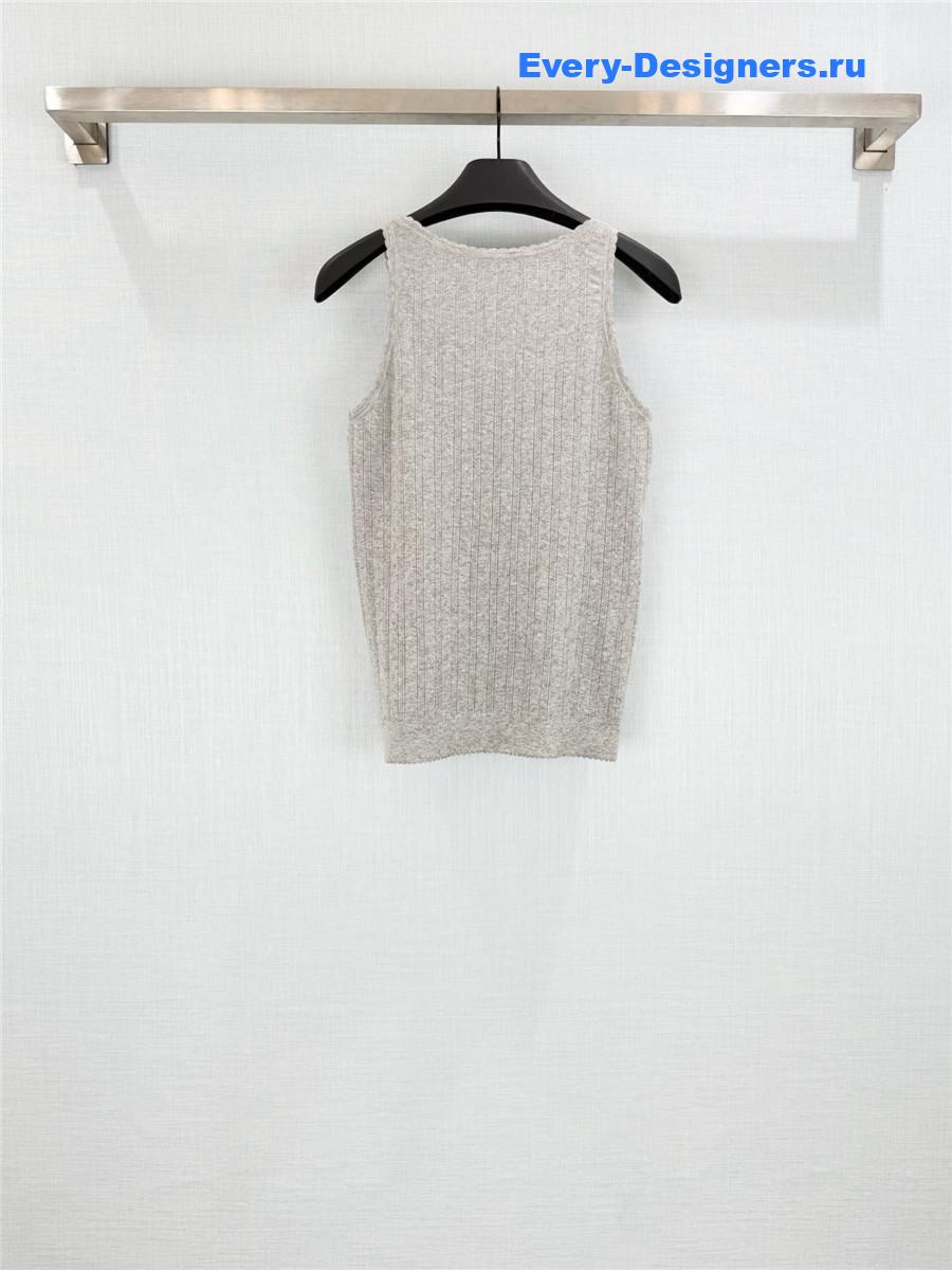 Miu Miu U-Neck Lace Knit Vest