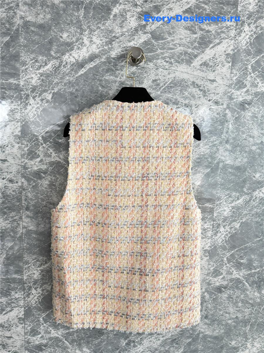 Ch**el yellow tweed pocket vest