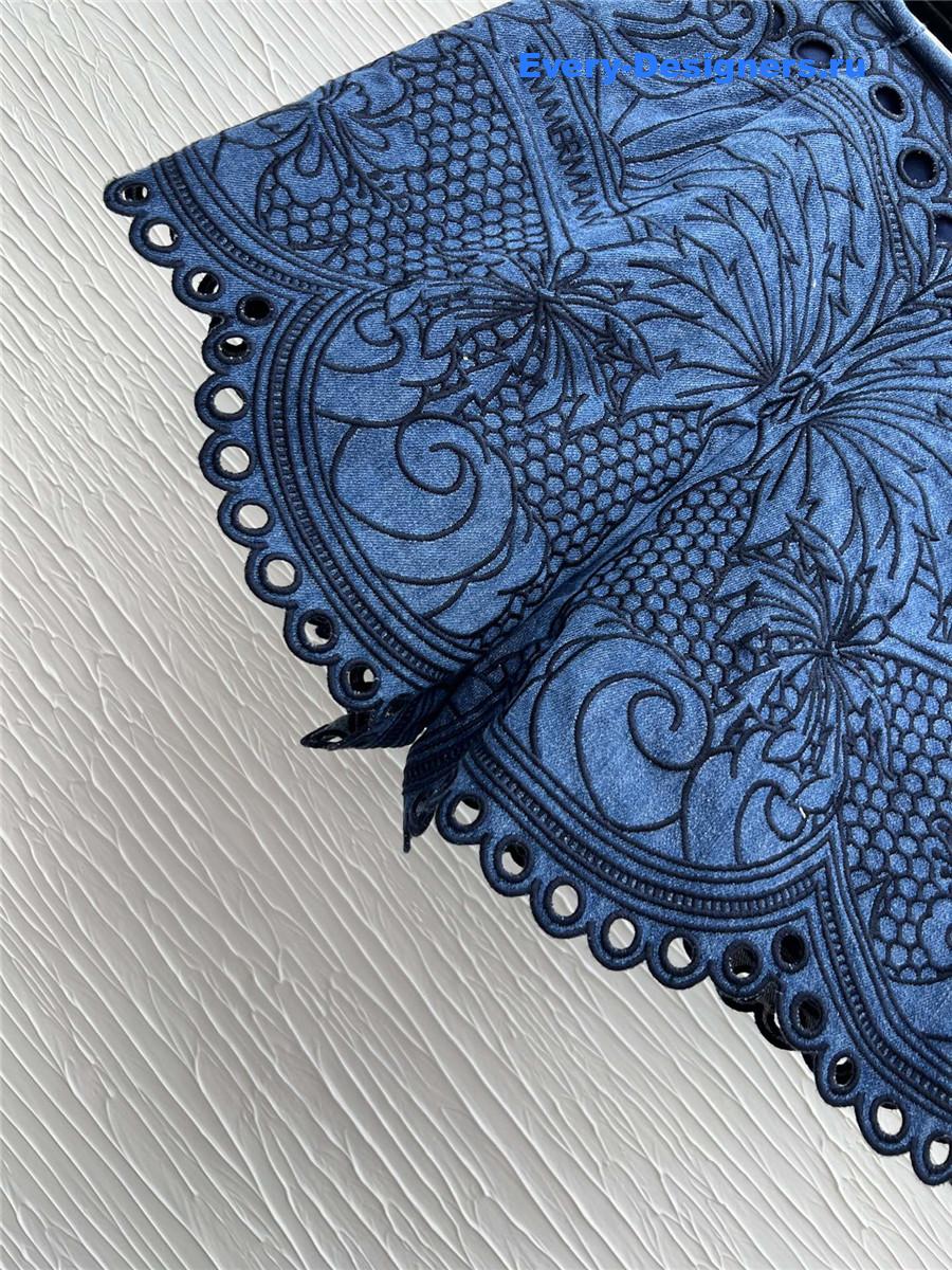 Zimm Coco Embroidered Denim Shorts