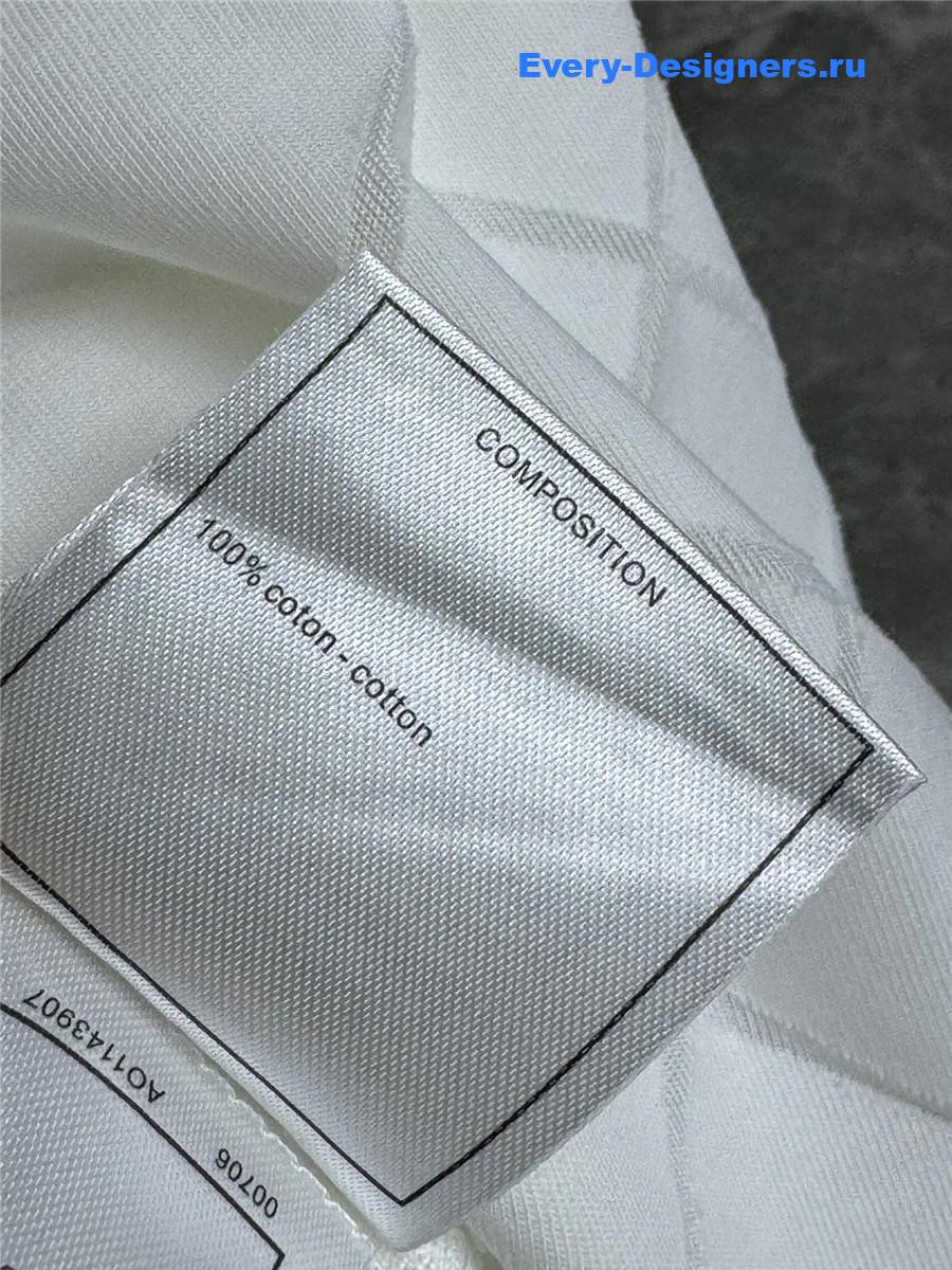 Ch**el white cc beaded t-shirt