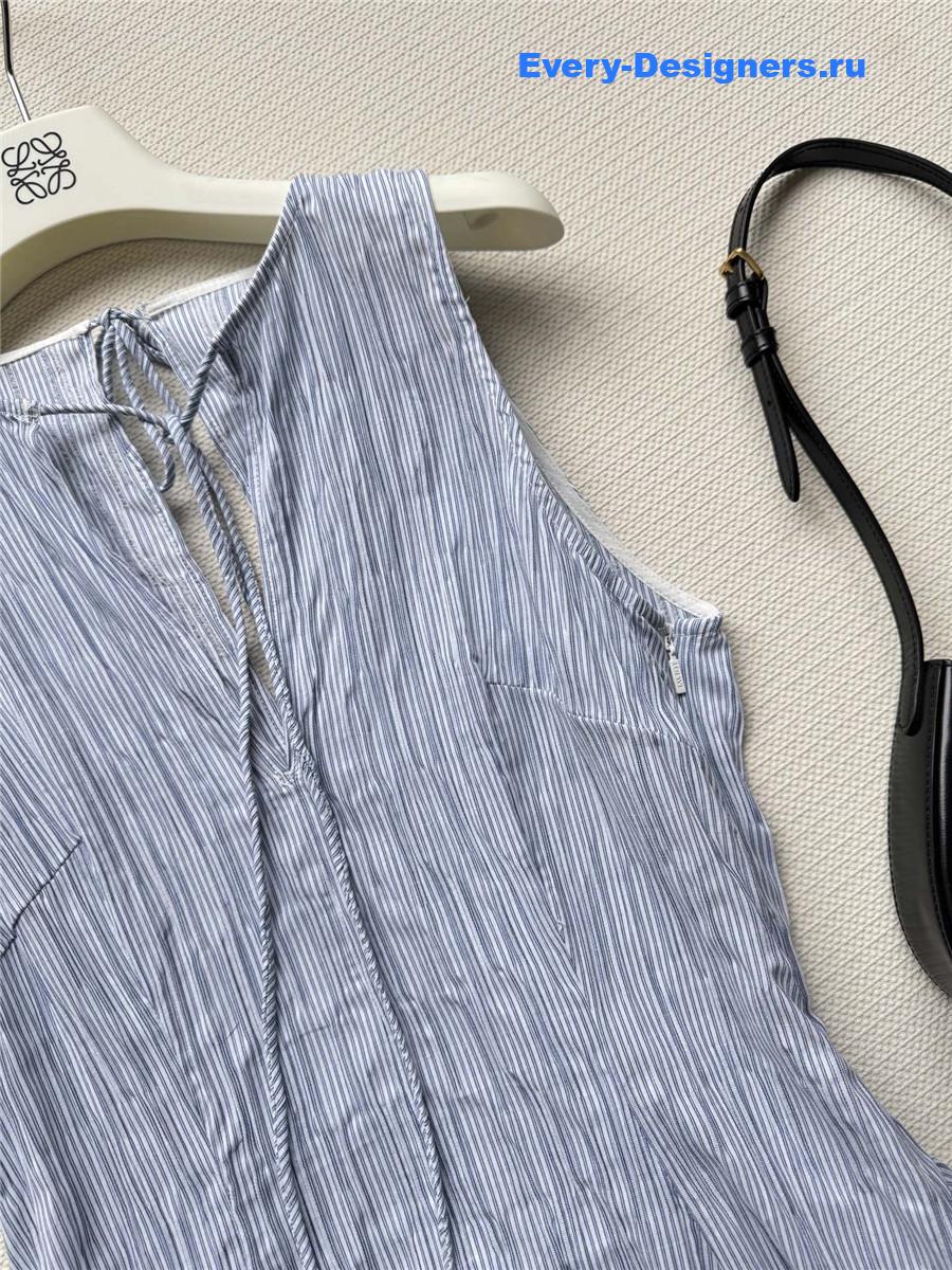 L0ew* clear blue cotton midi dress