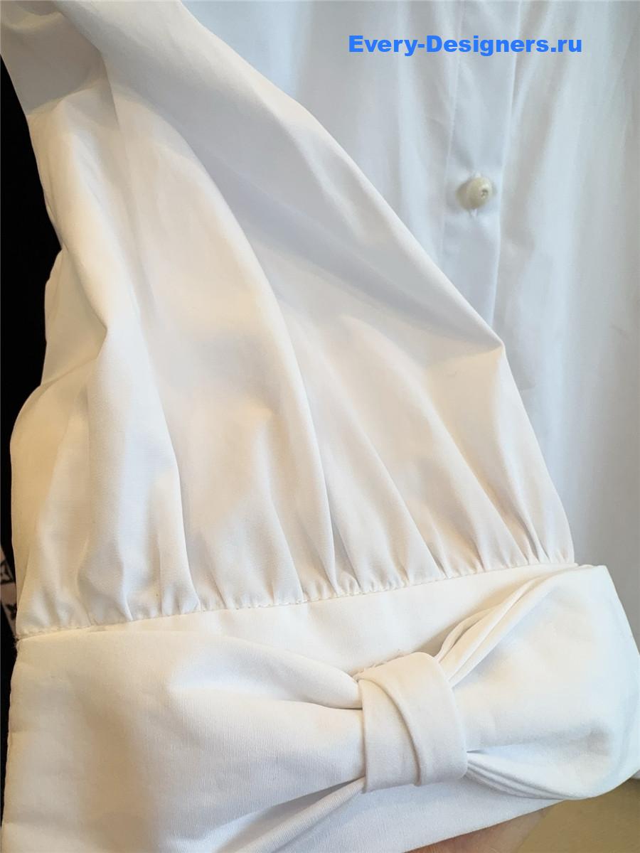 Va1e*ntin0 white puffed sleeve button-up shirt