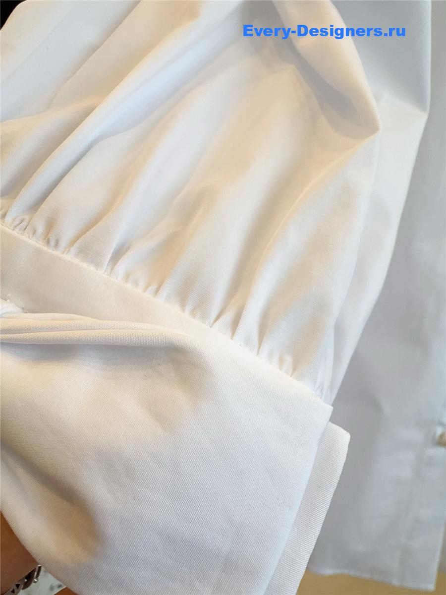 Va1e*ntin0 white puffed sleeve button-up shirt