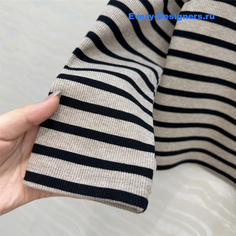 Miu Miu Striped Cropped Top