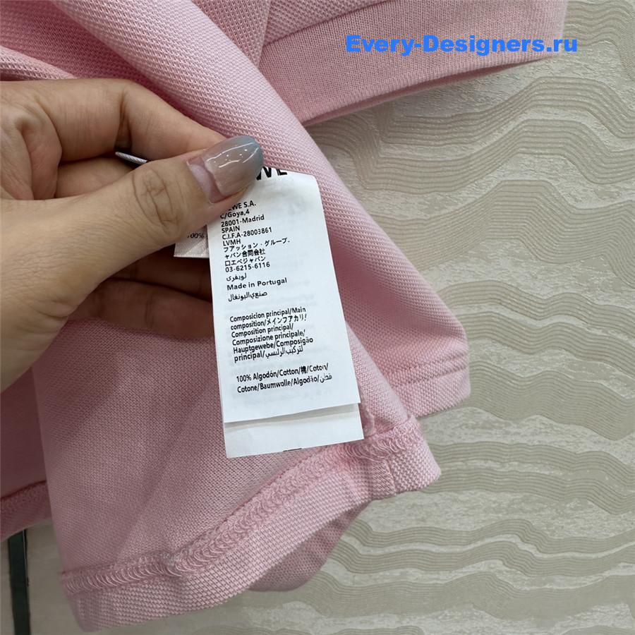 L0ew* pink cotton polo shirt