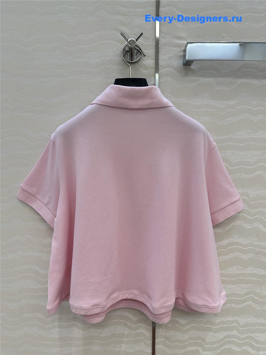 L0ew* pink cotton polo shirt