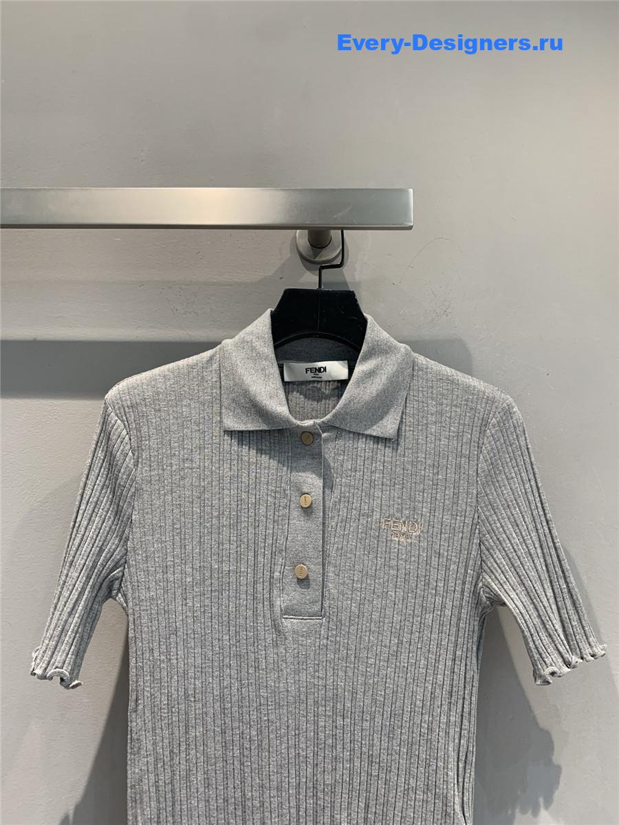 F**di grey polo shirt