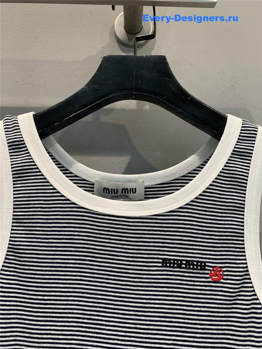 Miu Miu x Petit Bateau Ribbed Top