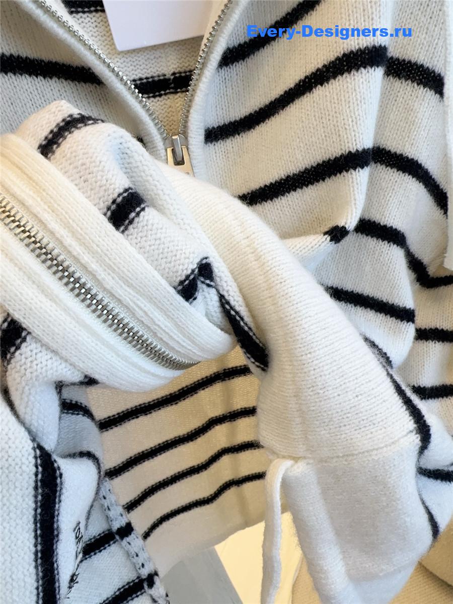 D10r striped wool cardigan