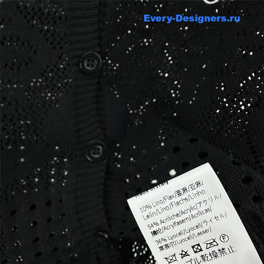 L0ew* black lace vest skirt suit