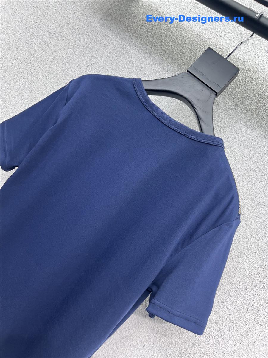 l0vis Vvtt0n zipper detail t-shirt