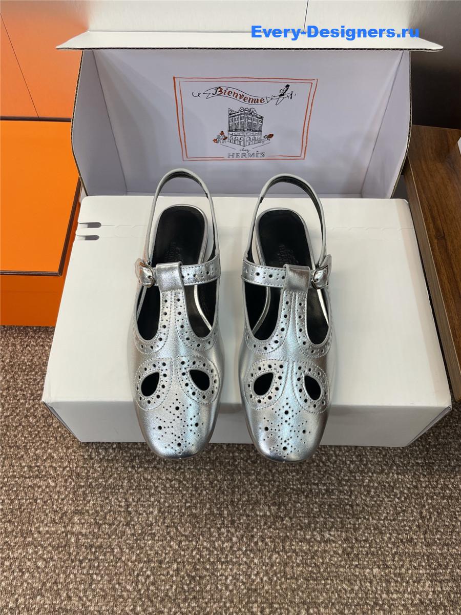 H**me5 kim silver slingback heels