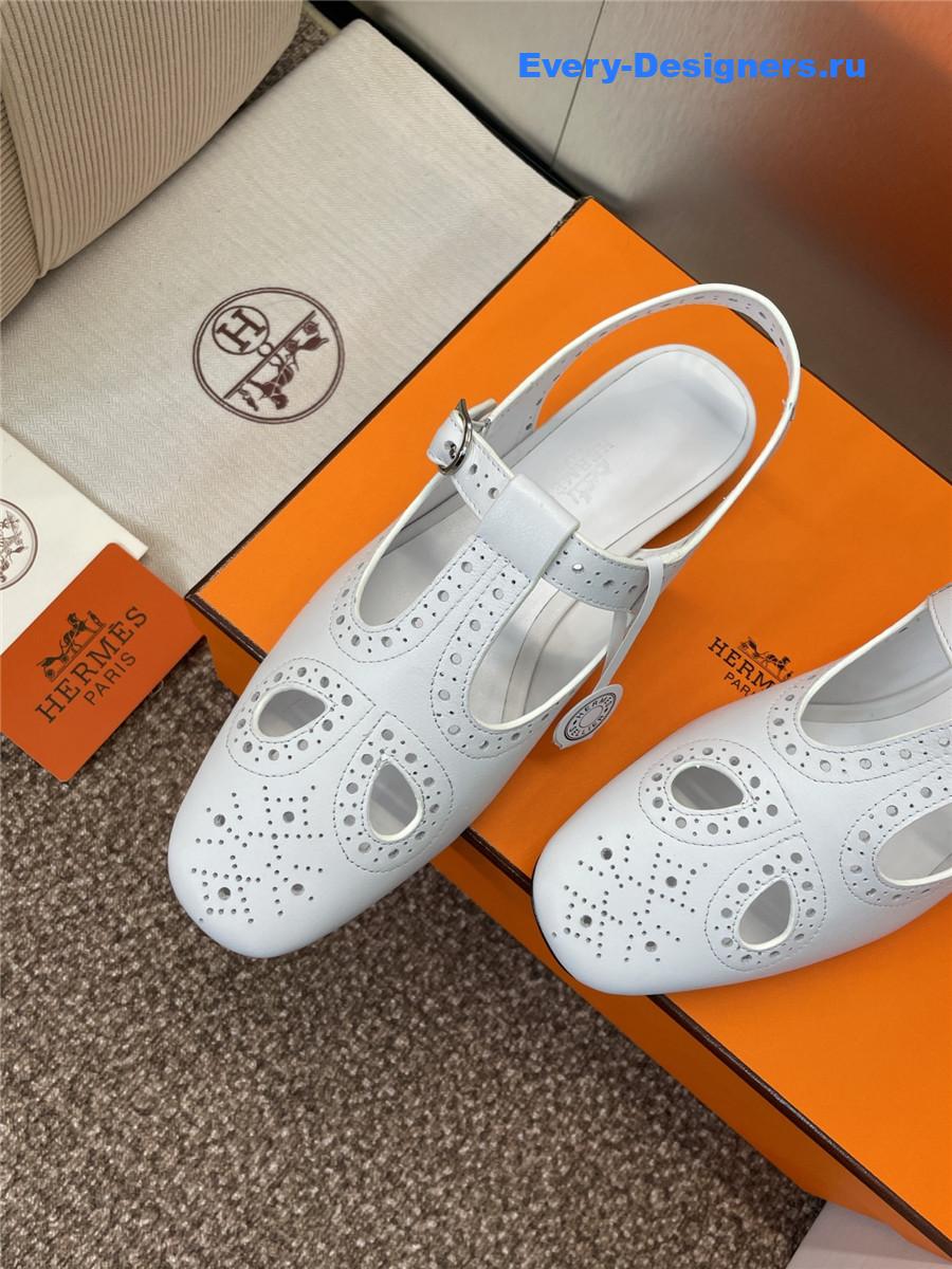 H**me5 kim white slingback heels