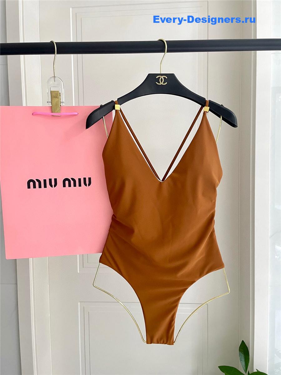 Miu Miu Brown One-Piece Swimsuit