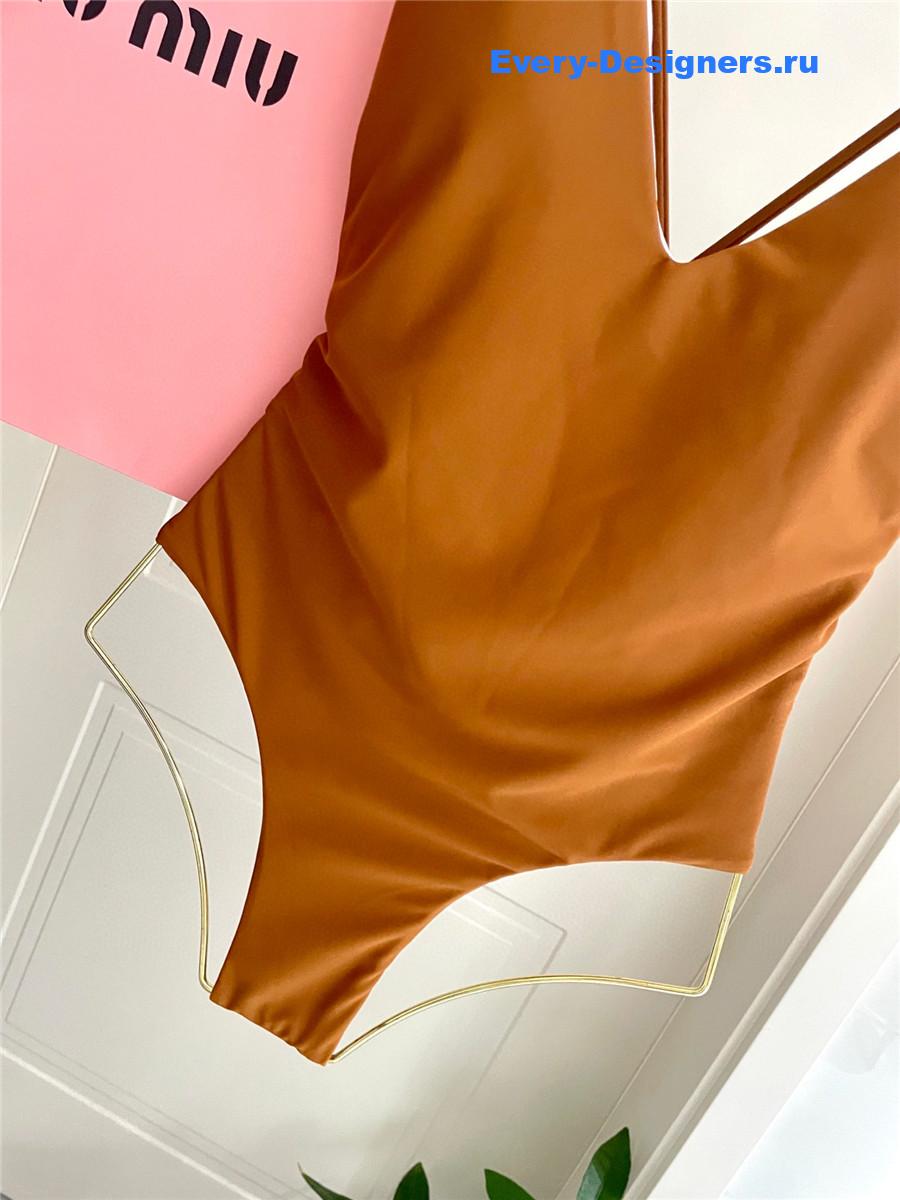 Miu Miu Brown One-Piece Swimsuit