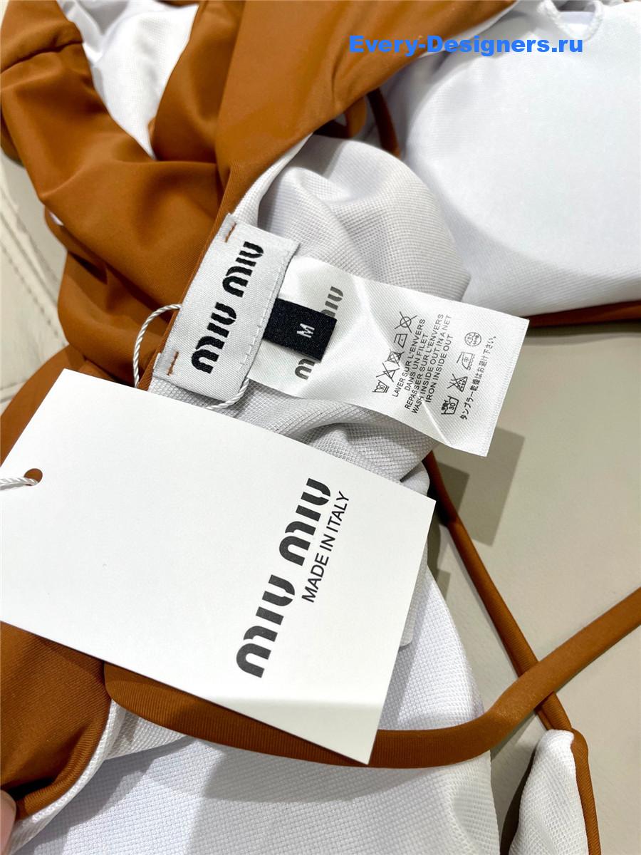 Miu Miu Brown One-Piece Swimsuit