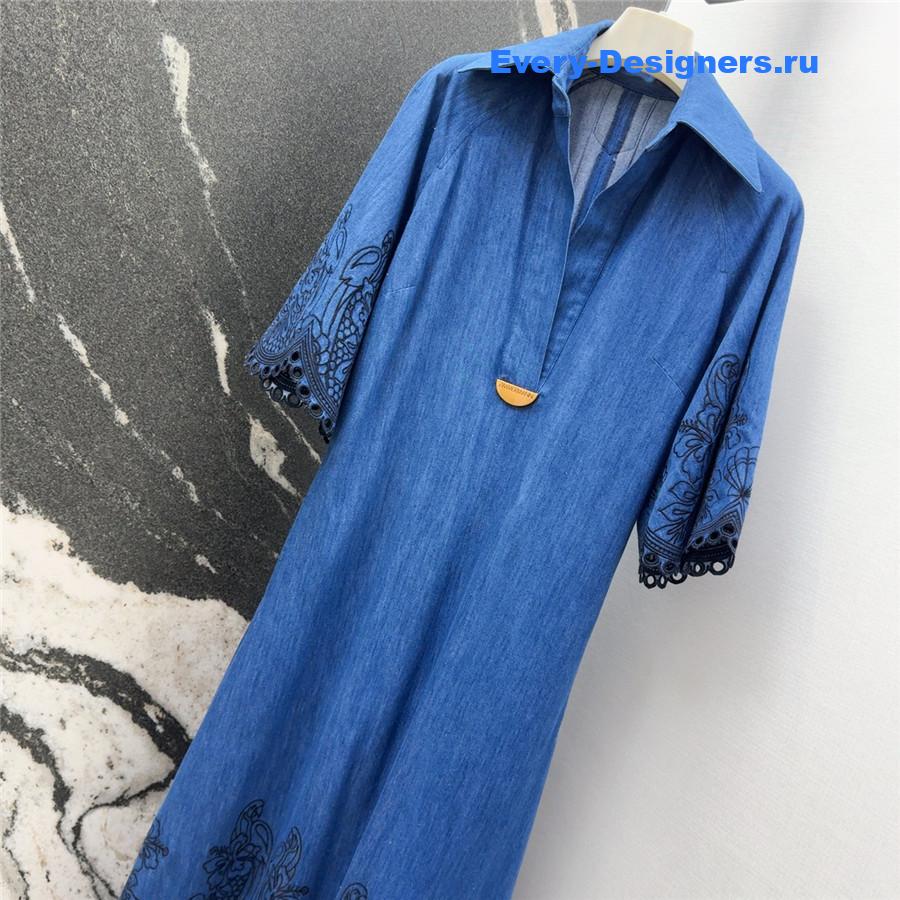 Zimm Coco Embroidered Denim Dress