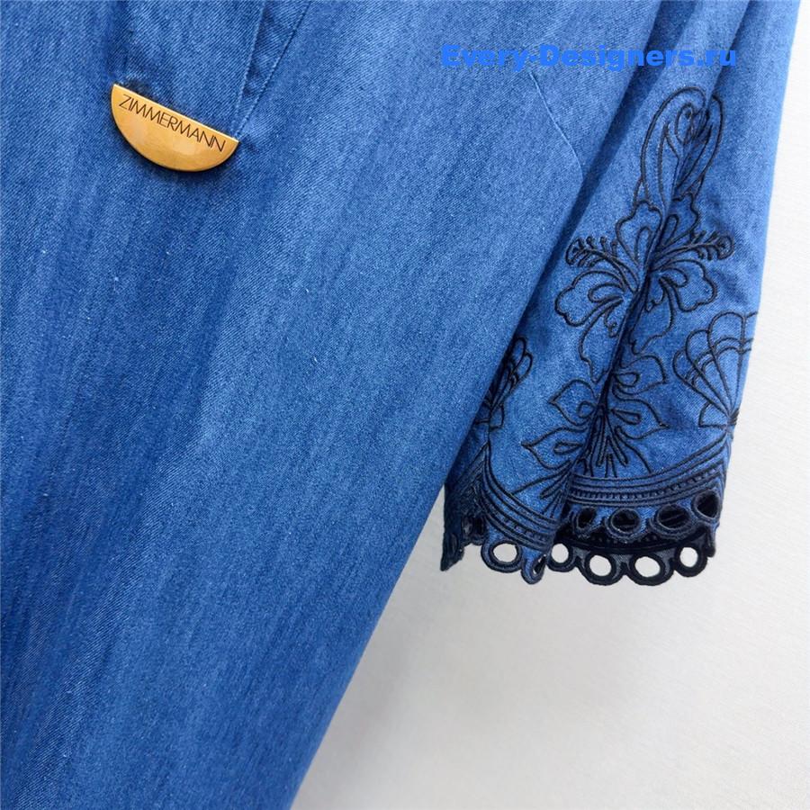 Zimm Coco Embroidered Denim Dress