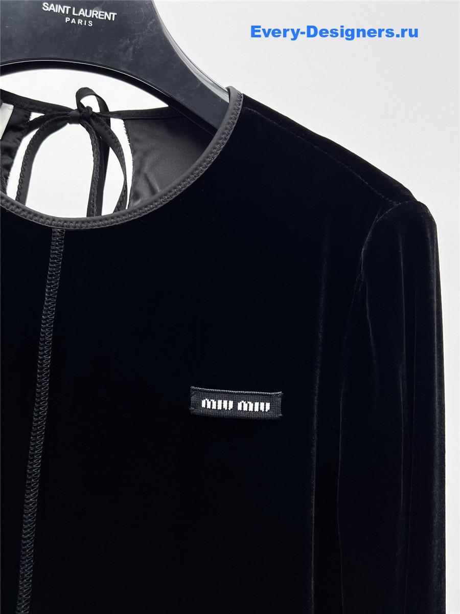 Miu Miu Black Velvet Minidress