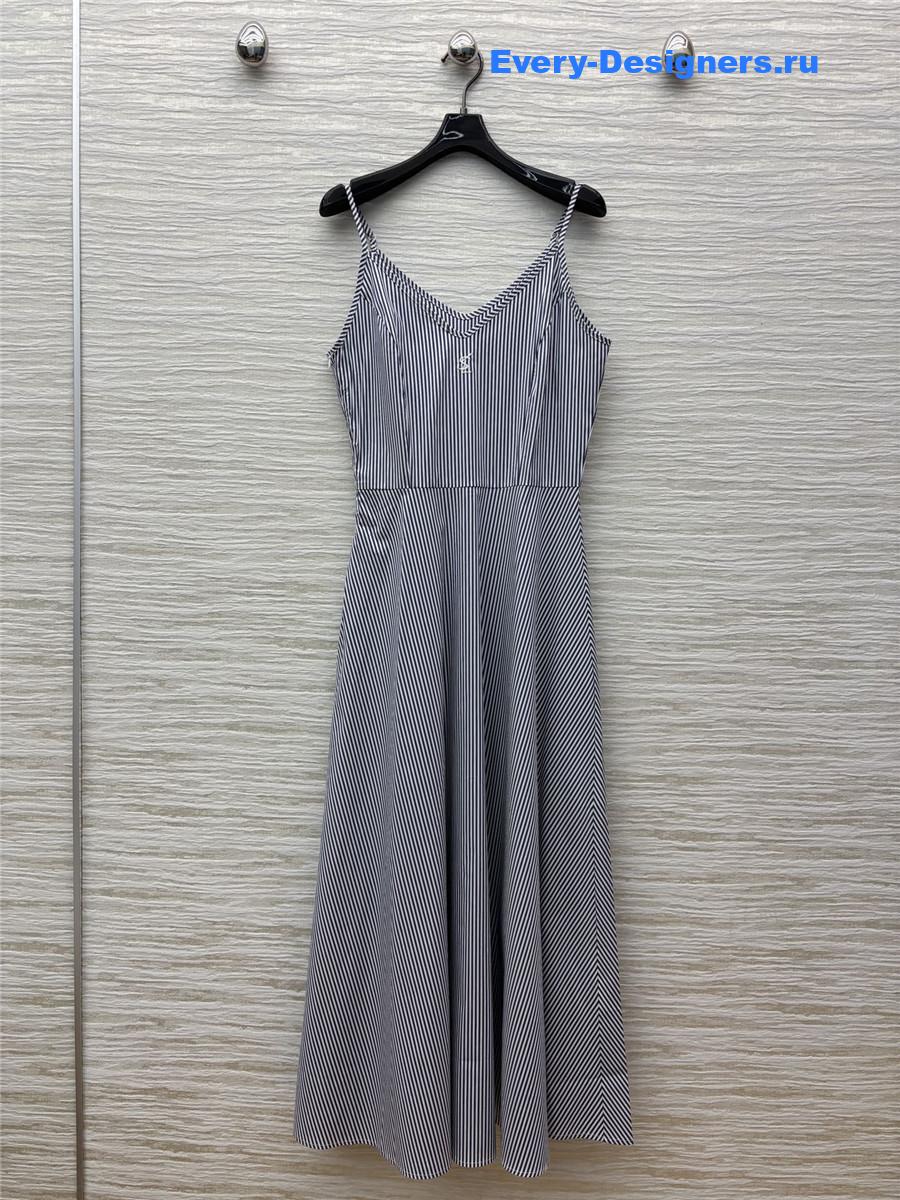 Sa1nt Lau*nt striped shirt dress